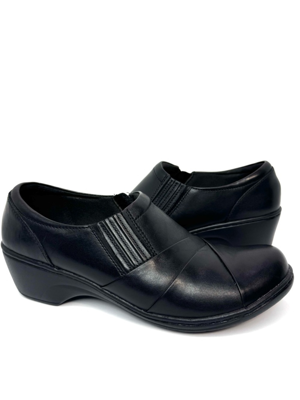 Clarks Women's Channing Essa Black Loafers Clogs Size 10 M